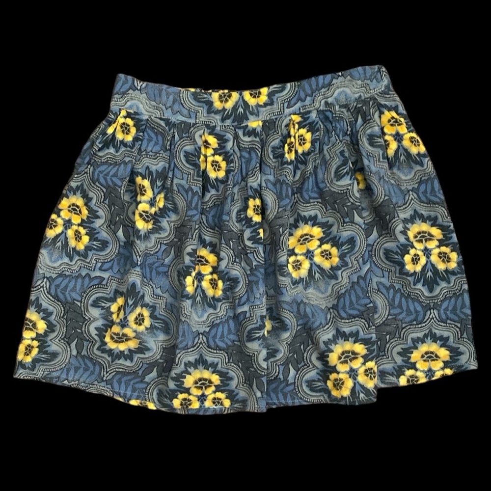 Frenchi Flowy Sunflowers Mini Skirt